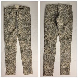 Current Elliot Jeans Sz 25 True Eighties Skinny Animal Print